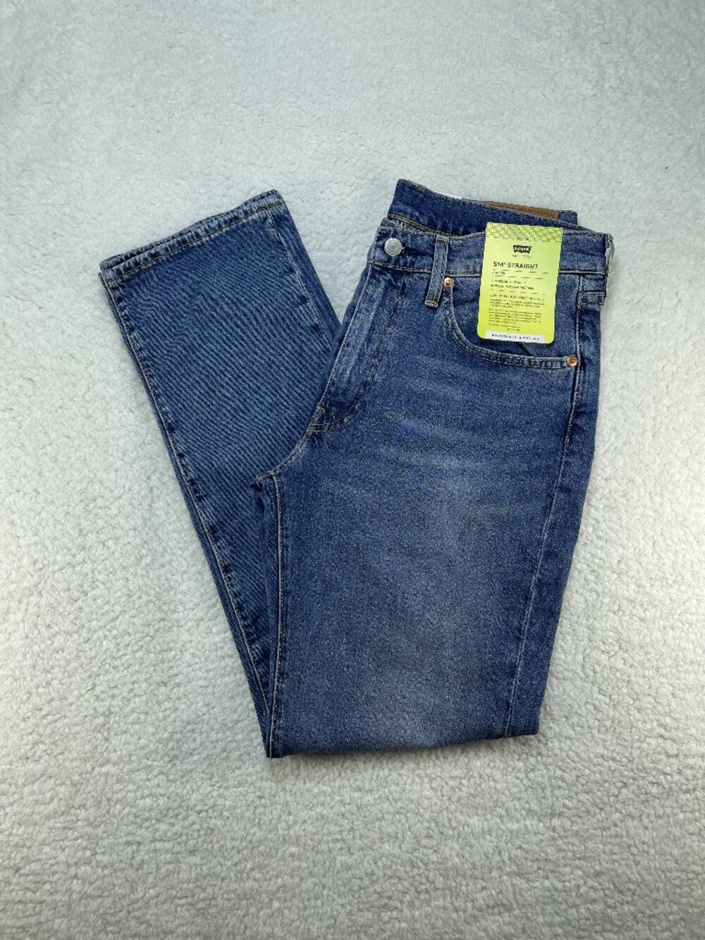 Levis Jeans 514 Mens 32x32 Blue Flex Performance Mid Rise Straight Leg NWT